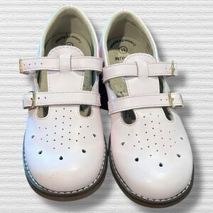 Footmates Danielle Pink Leather Mary Jane Shoes Girls Size 11M Arch Support